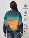 Женский свитшот / Закат в лесу