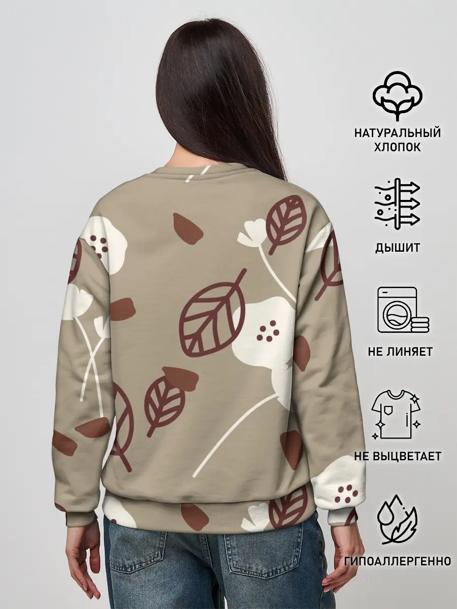 Женский свитшот / Цветочный принт