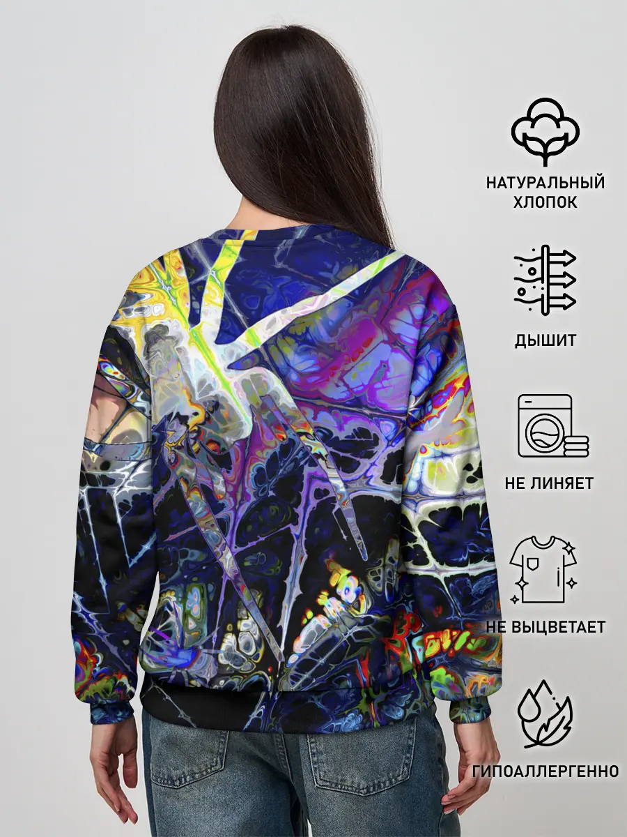 Женский свитшот / Gasoline stains abstraction