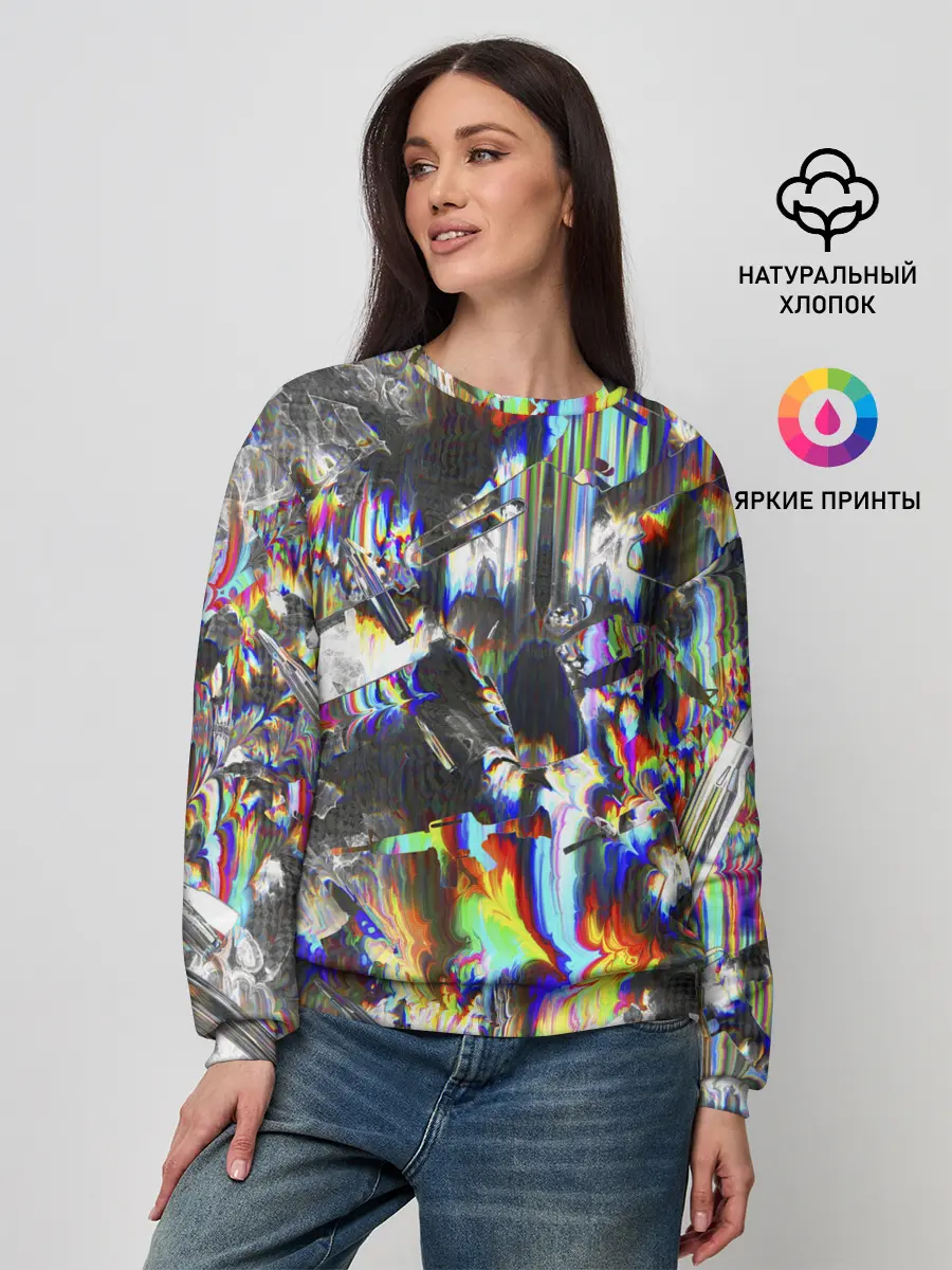 Женский свитшот / Gasoline stains abstraction