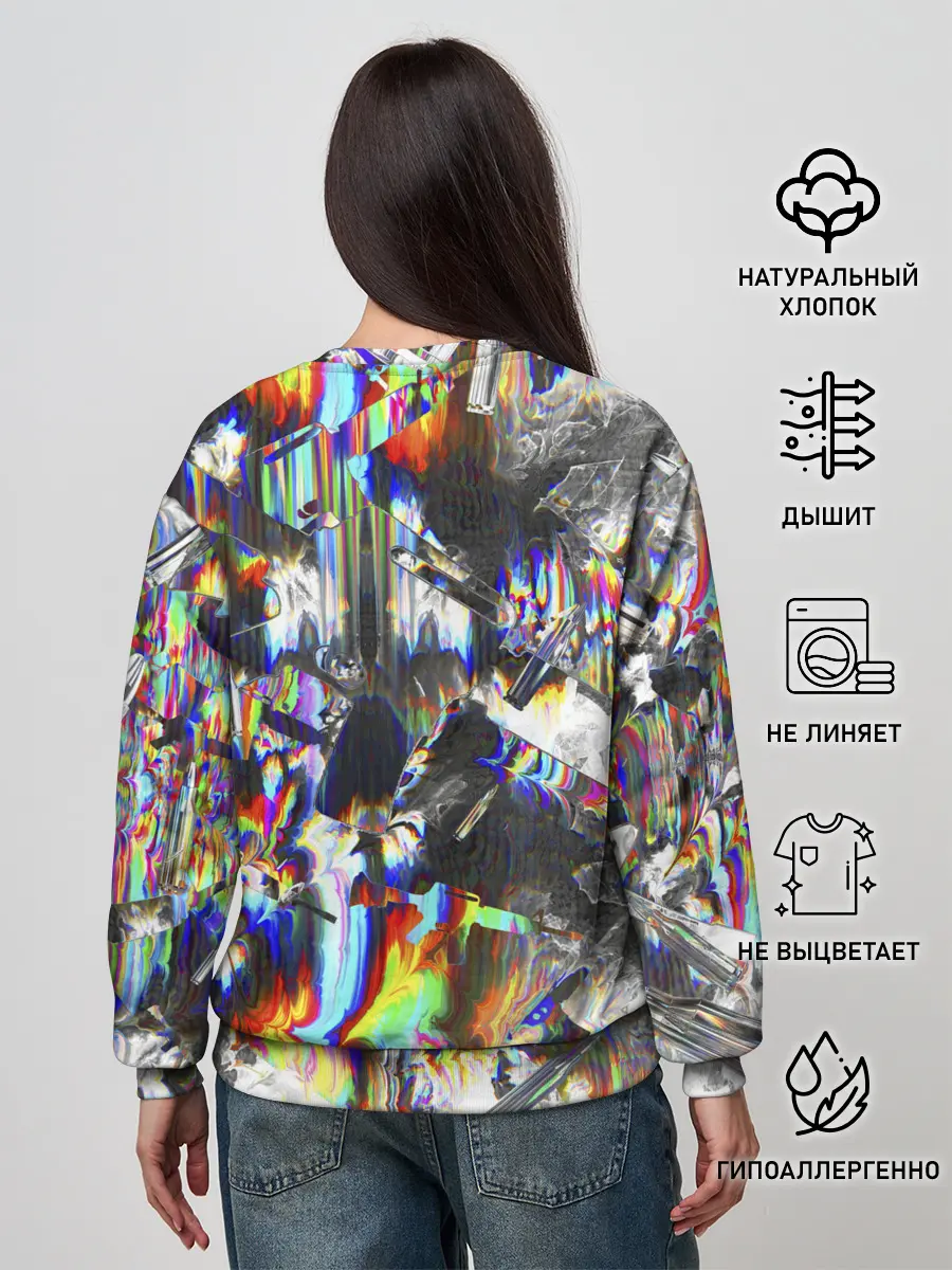 Женский свитшот / Gasoline stains abstraction