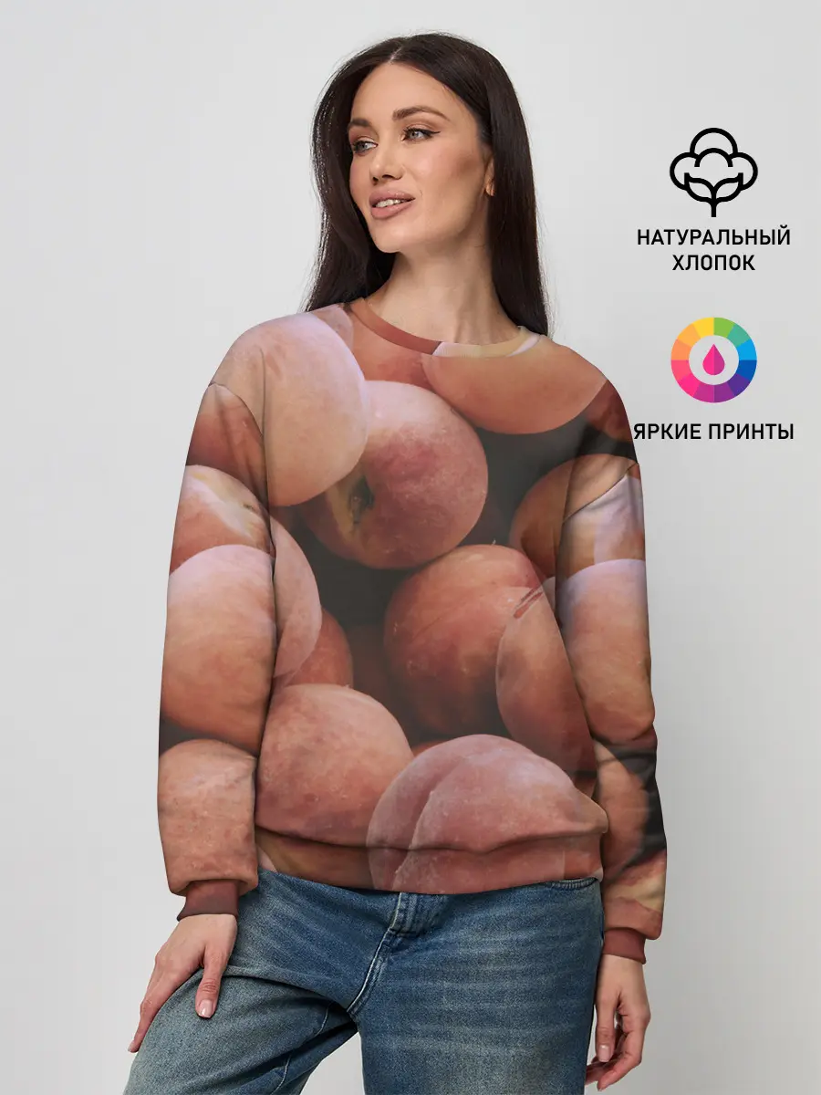 Женский свитшот / Персики.