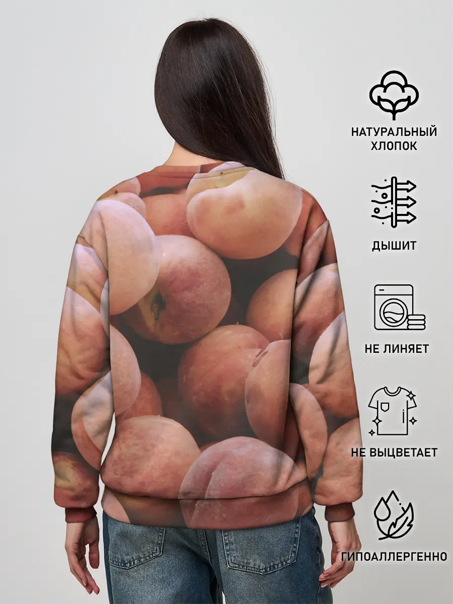 Женский свитшот / Персики.