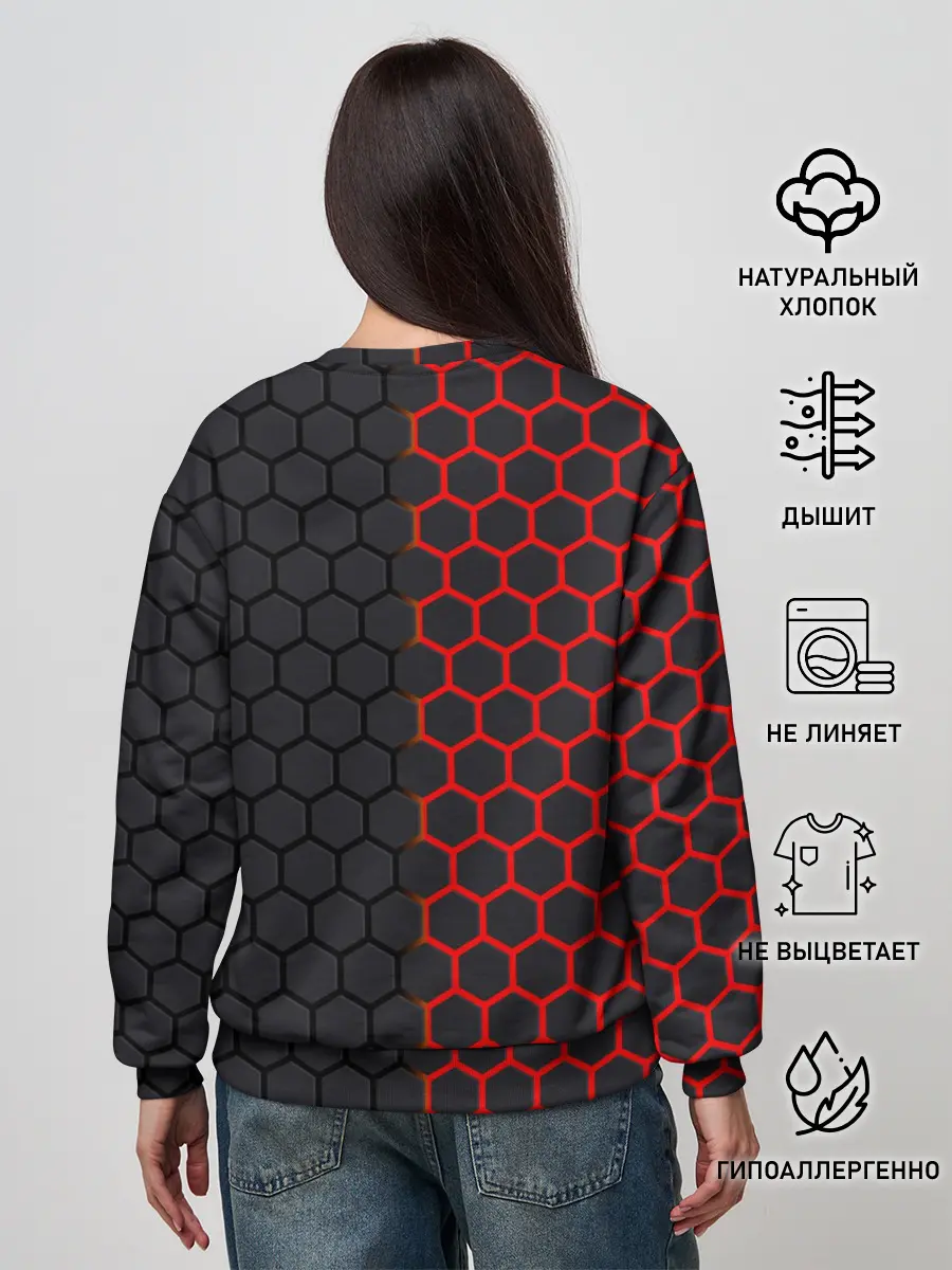 Женский свитшот / НЕОНОВЫЕ СОТЫ