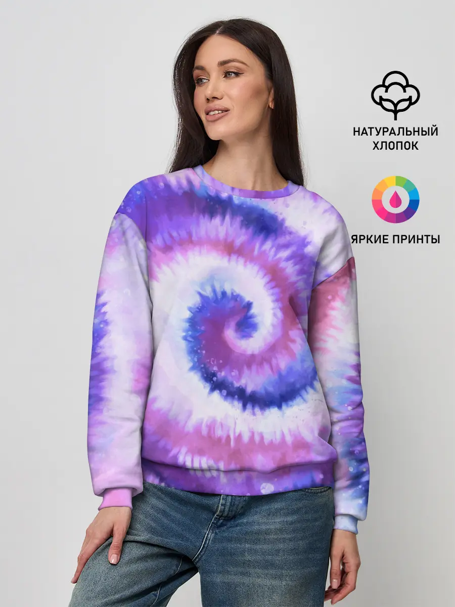 Женский свитшот / TIE-DYE PURPLE