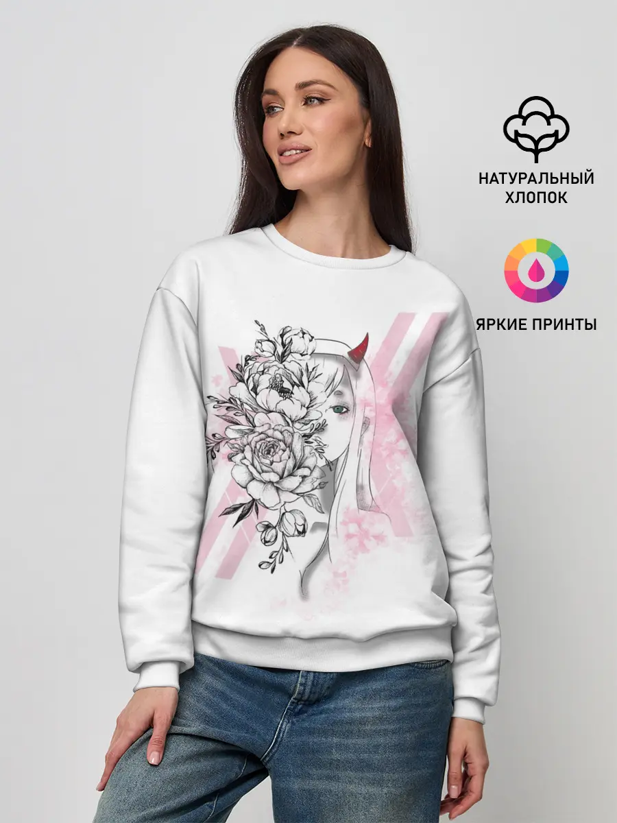 Женский свитшот / Zero Two Roses