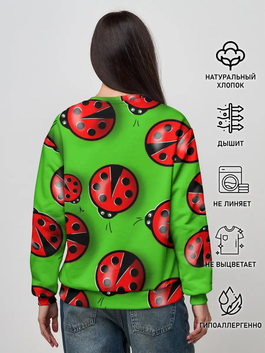 Женский свитшот / Божьи коровки