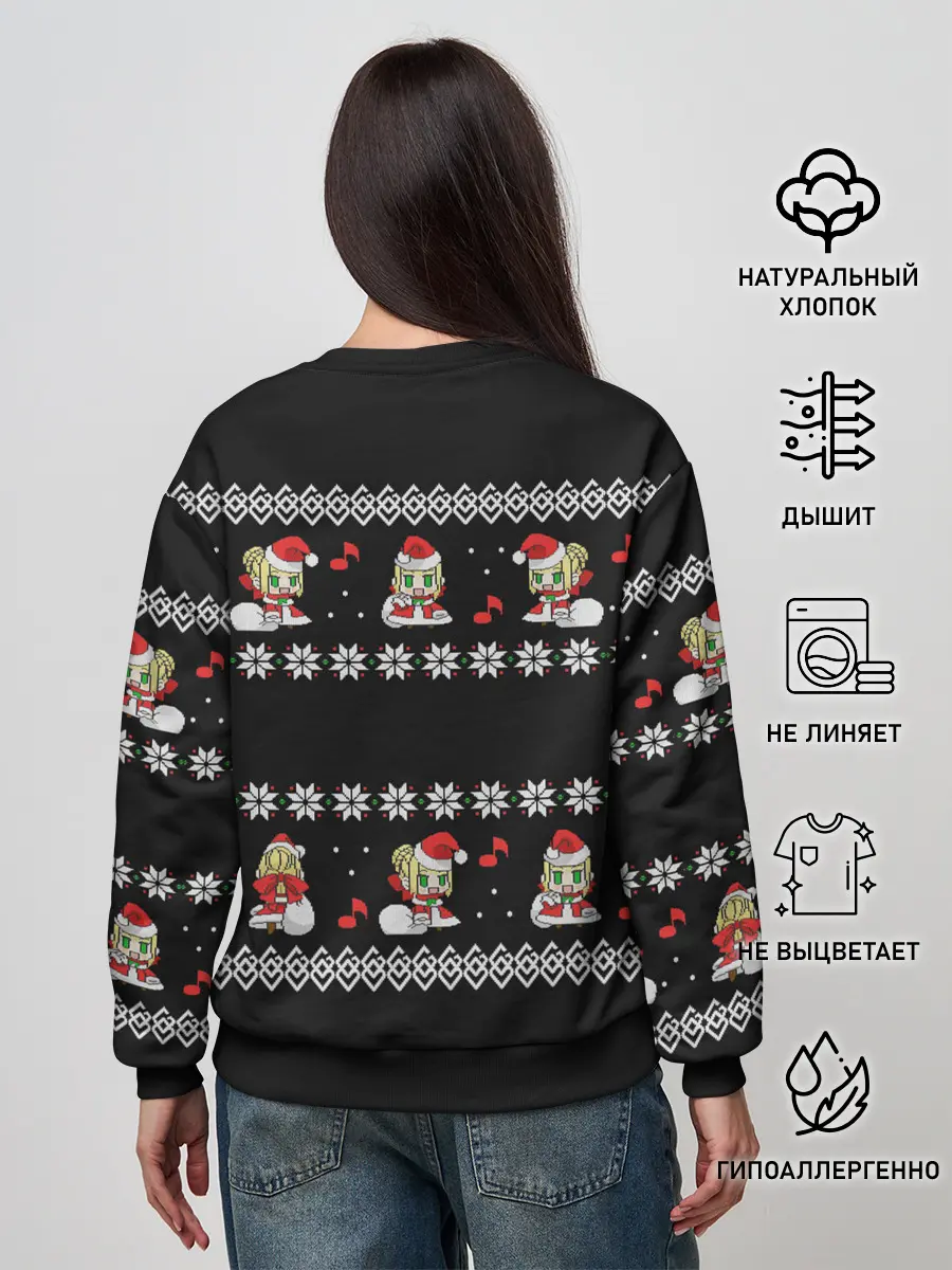 Женский свитшот / merry christmas padoru