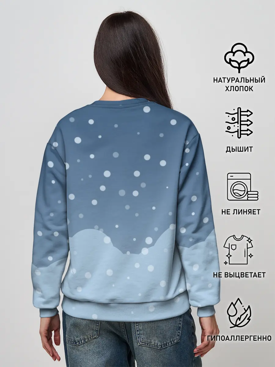 Женский свитшот / Новогодний Пикачу