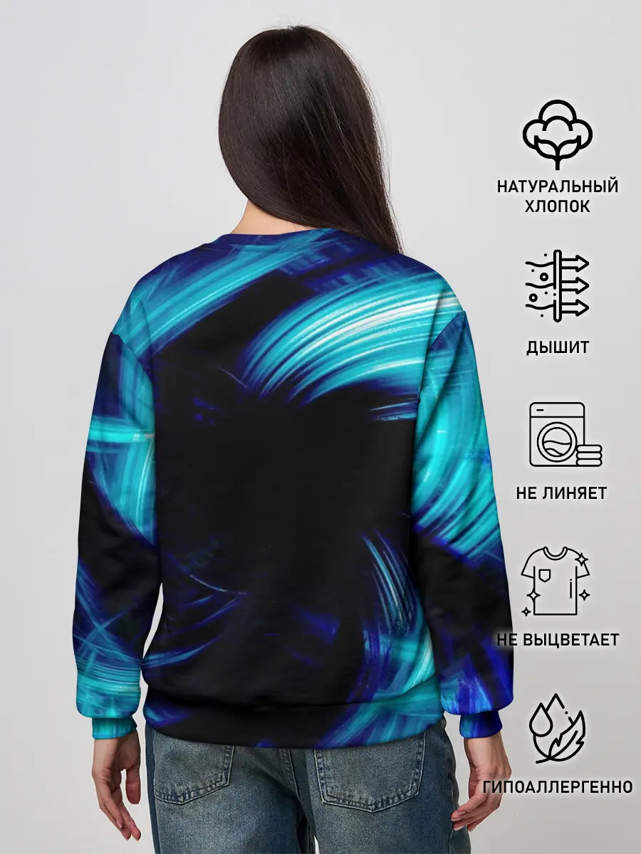 Женский свитшот / Неоновый вихрь