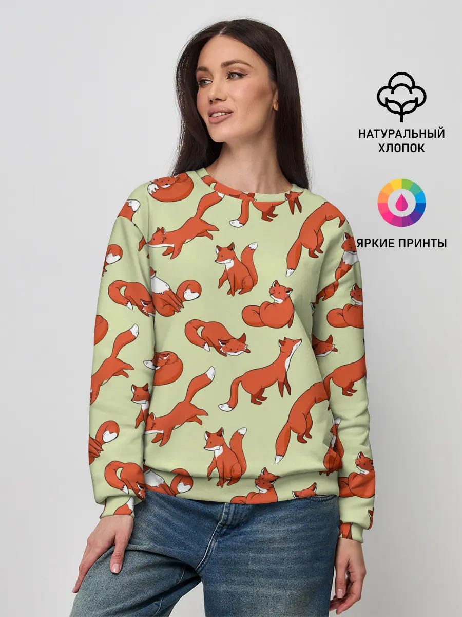 Женский свитшот / Осенние лисички