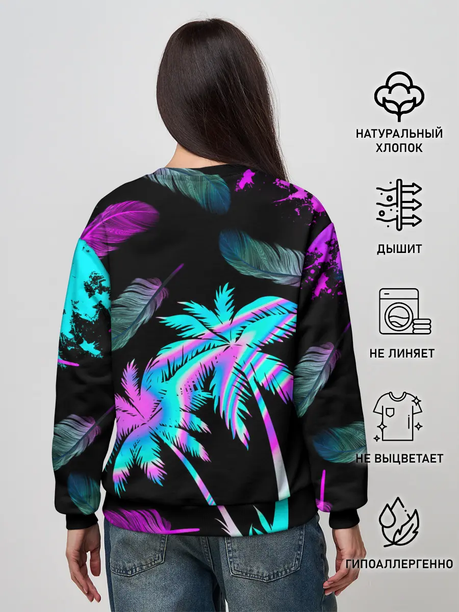 Женский свитшот / Неоновое лето