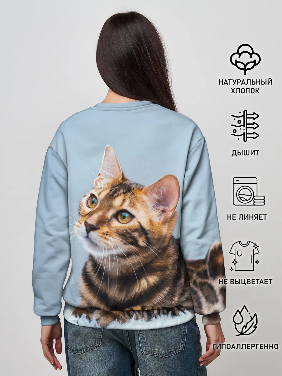 Женский свитшот / Бенгальский кот