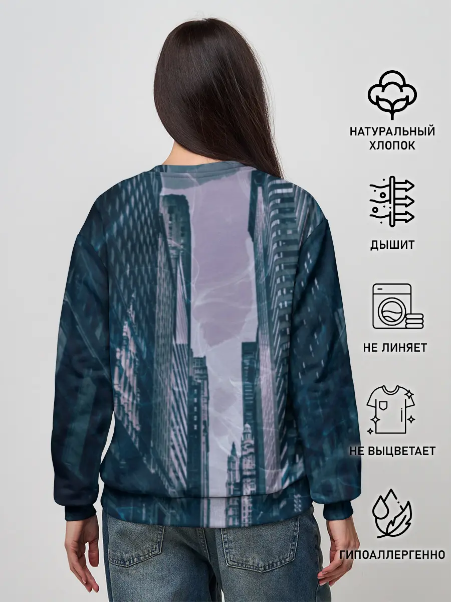 Женский свитшот / Zero Two в большом городе