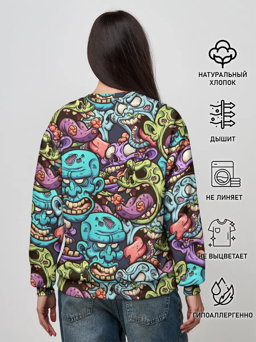 Женский свитшот / Зомби Паттерн