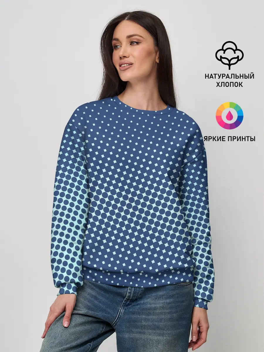 Женский свитшот / Хаотичный горошек