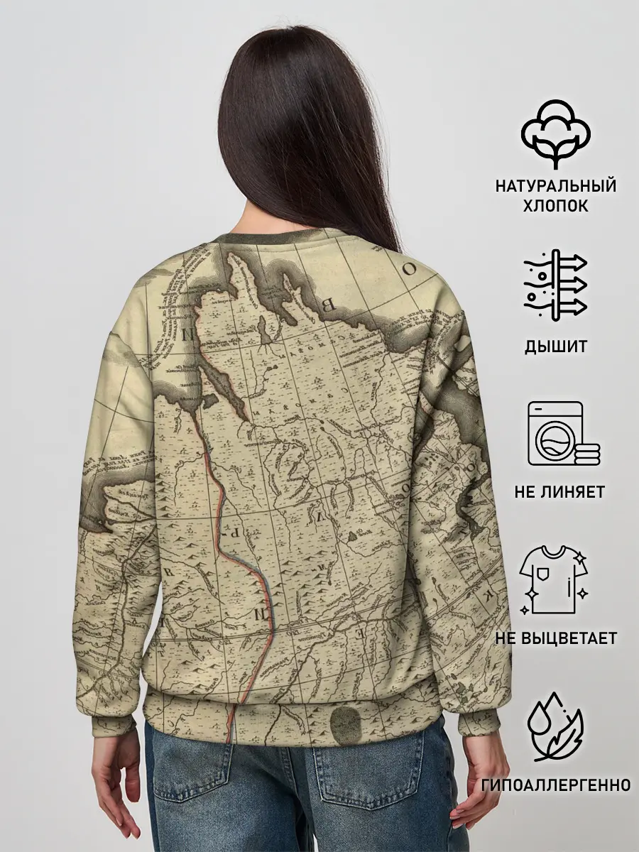 Женский свитшот / Морская Карта