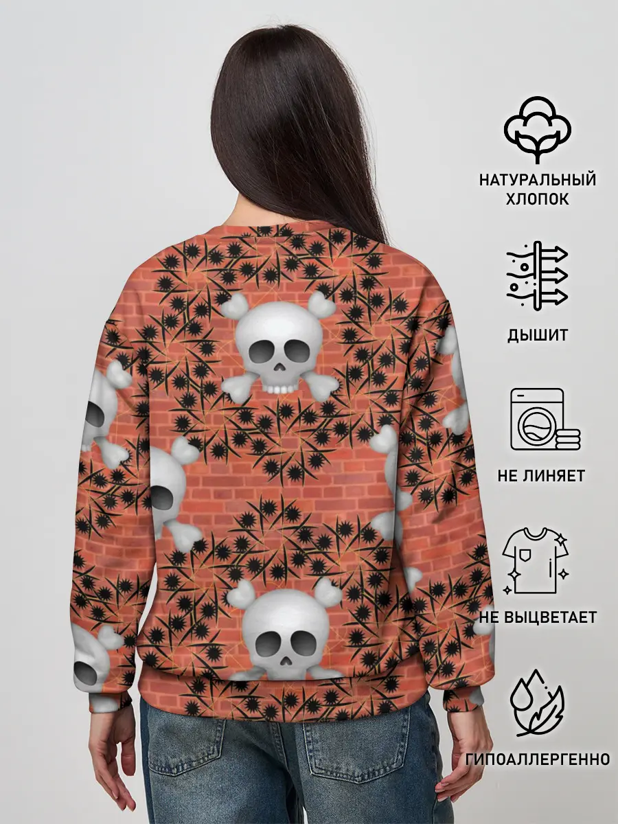 Женский свитшот / Кирпичные черепа