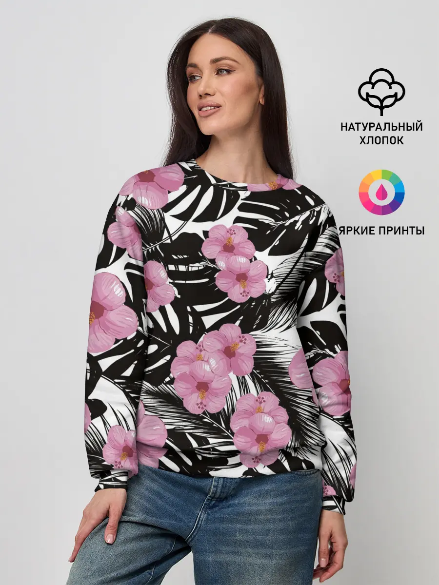 Женский свитшот / Тропический Стиль