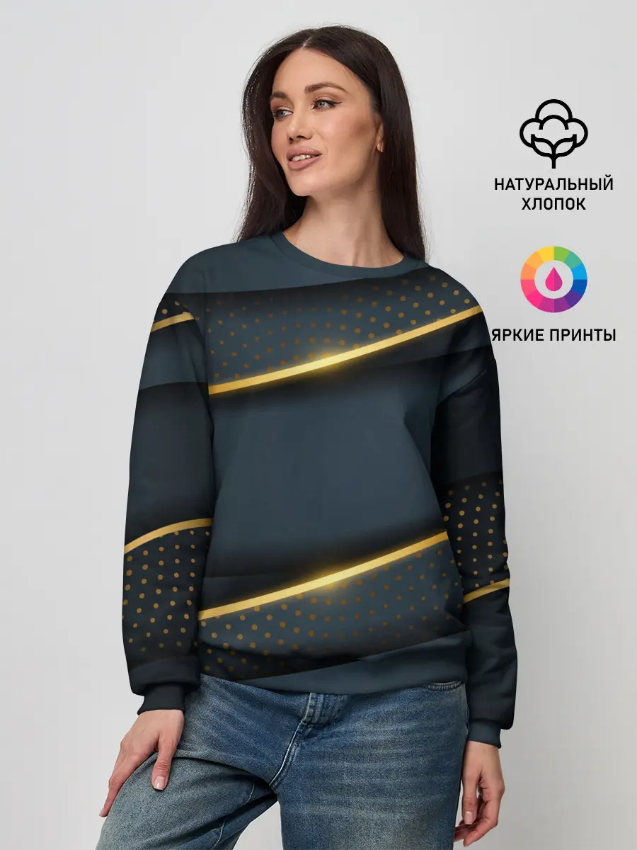 Женский свитшот / 3D luxury gold