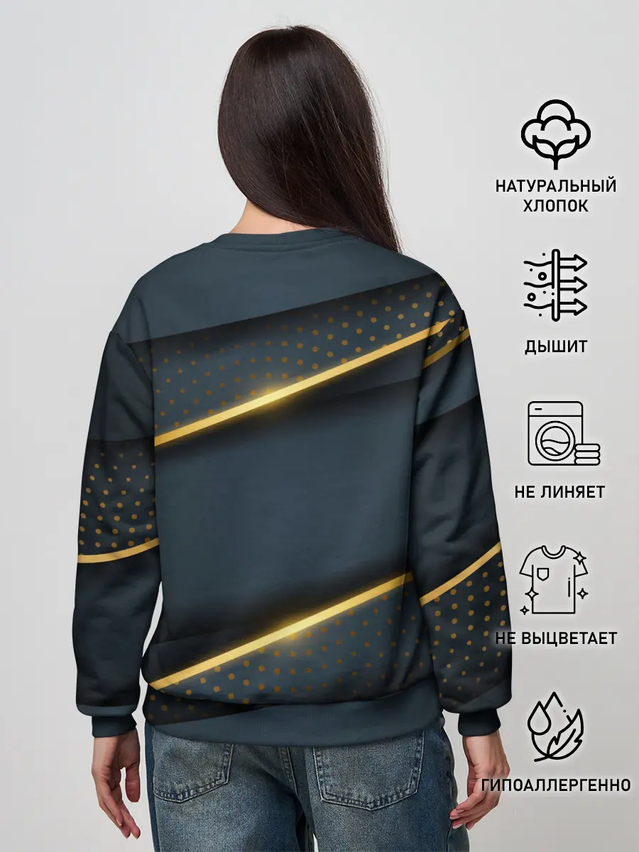 Женский свитшот / 3D luxury gold