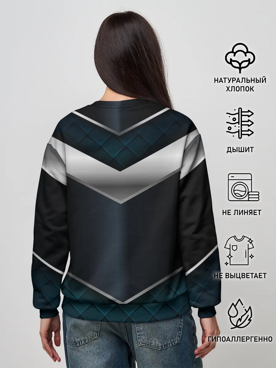 Женский свитшот / 3D dark metal