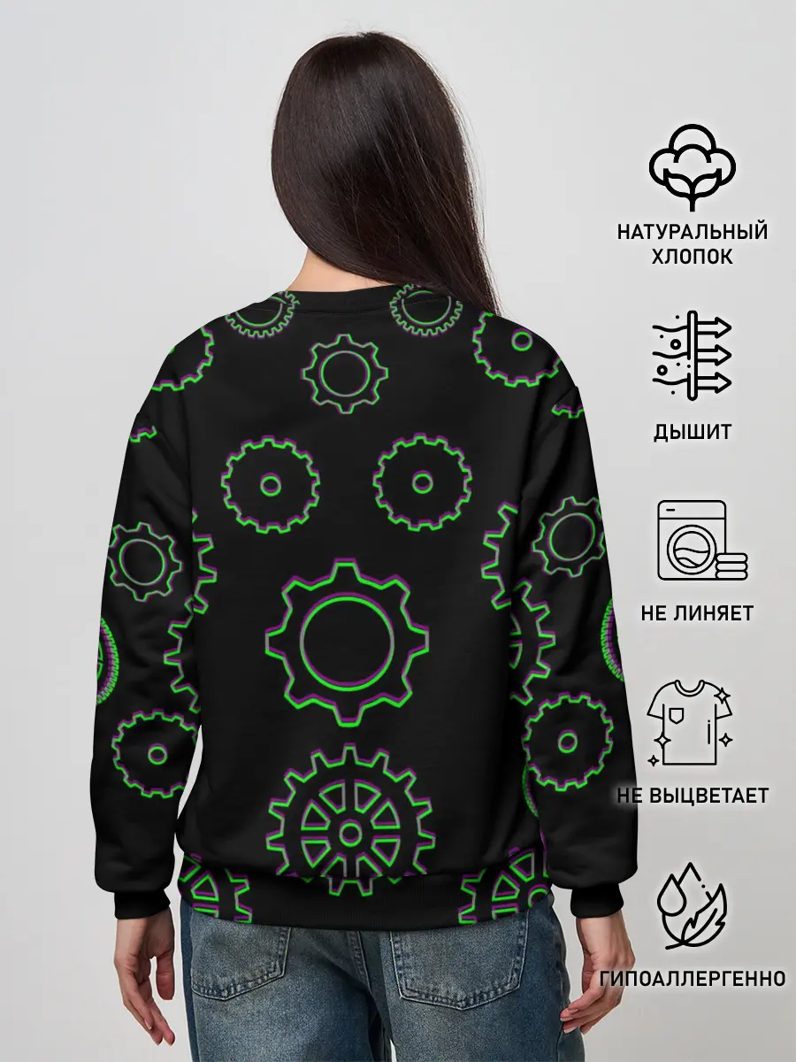 Женский свитшот / Шестерёнки Стимпанк