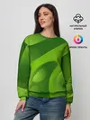 Женский свитшот / 3d Green abstract