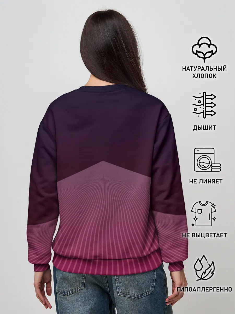 Женский свитшот / Неоновая дорога