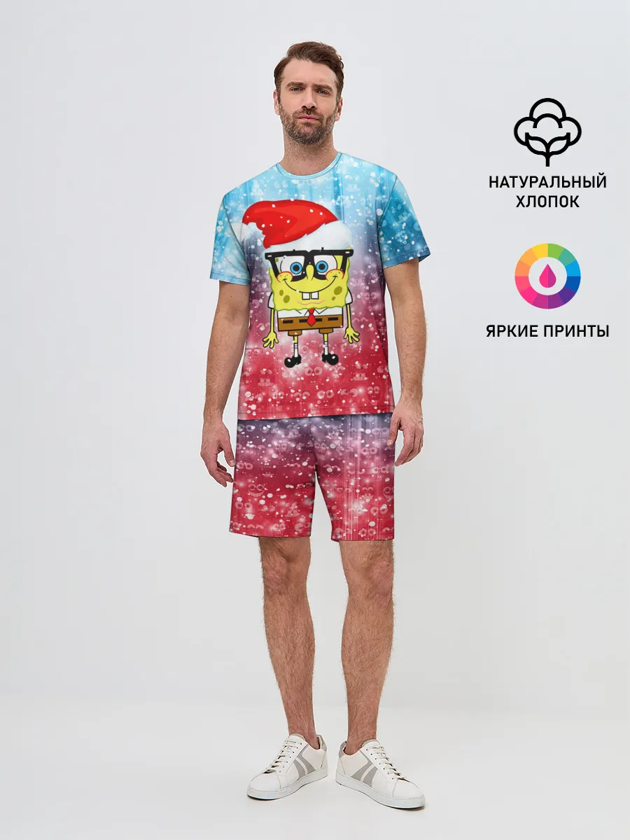 Мужской костюм с шортами / Новогодний Спанч Боб