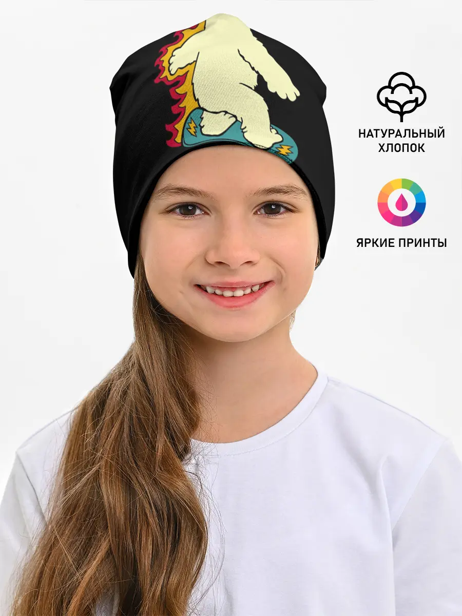 Детская шапка / Мишка на борде