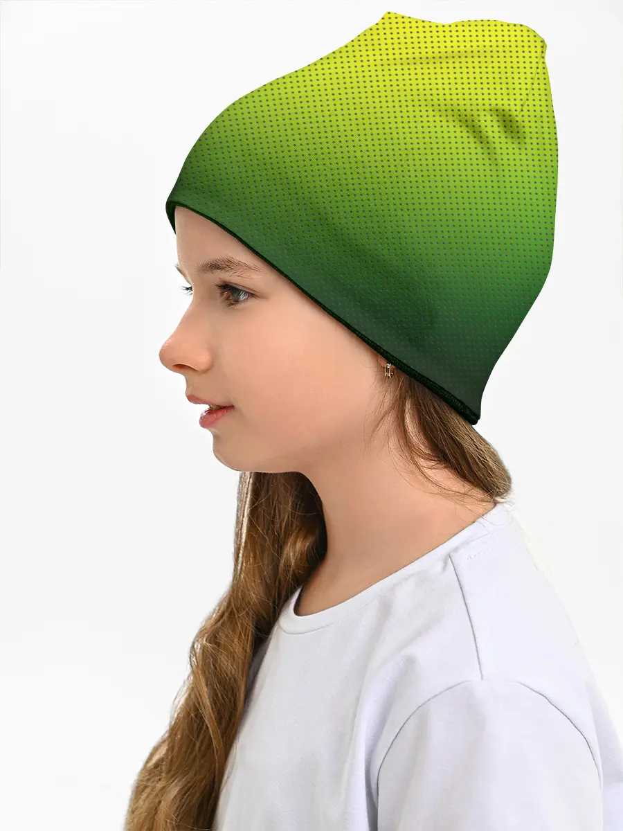 Детская шапка / Зелёная текстура