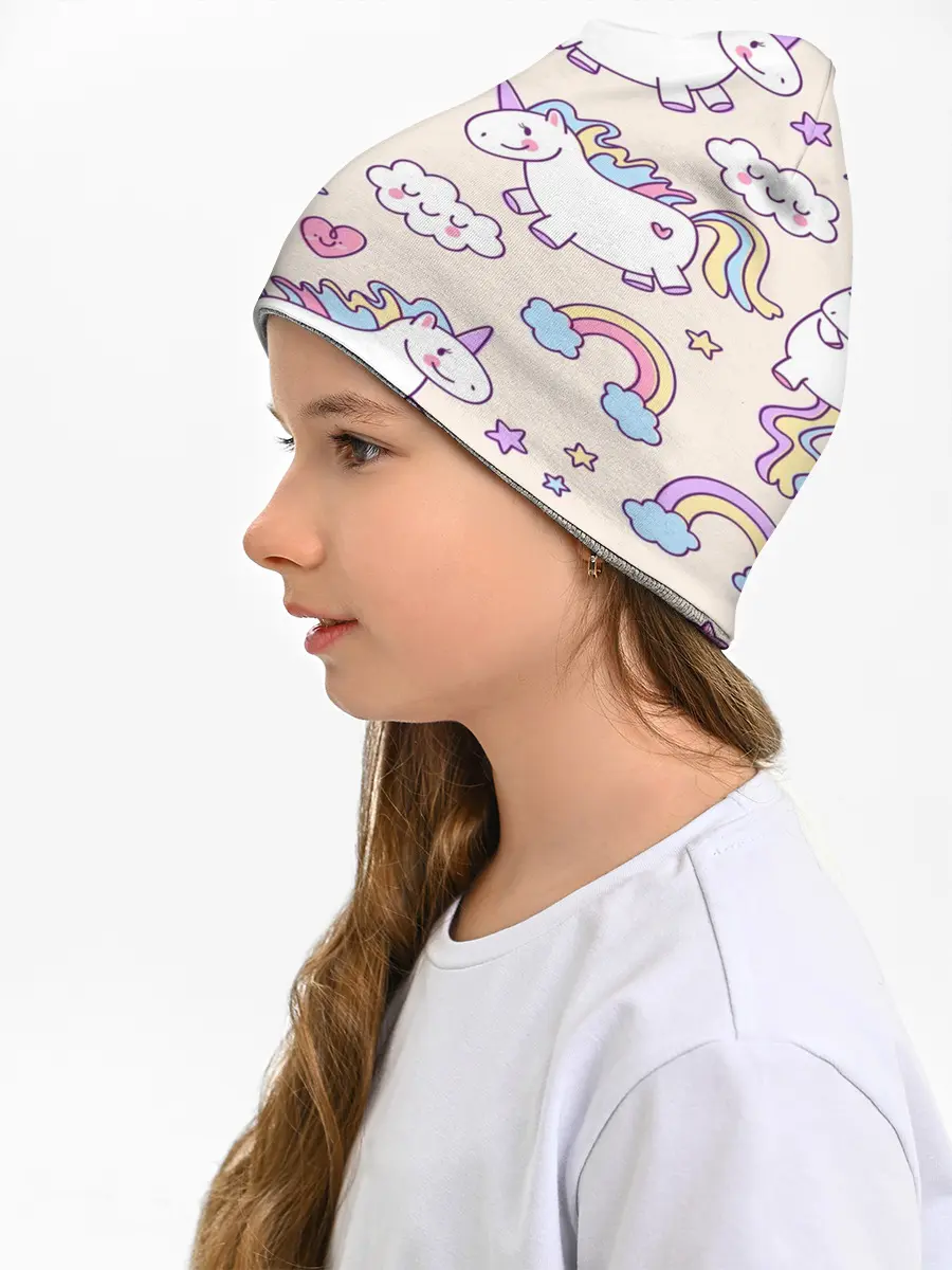 Детская шапка / Радужные Единорожки