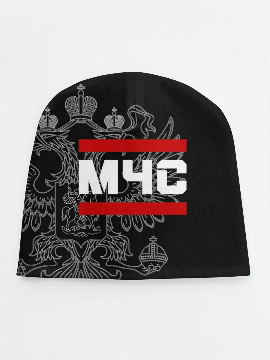 Детская шапка / МЧС белый герб РФ