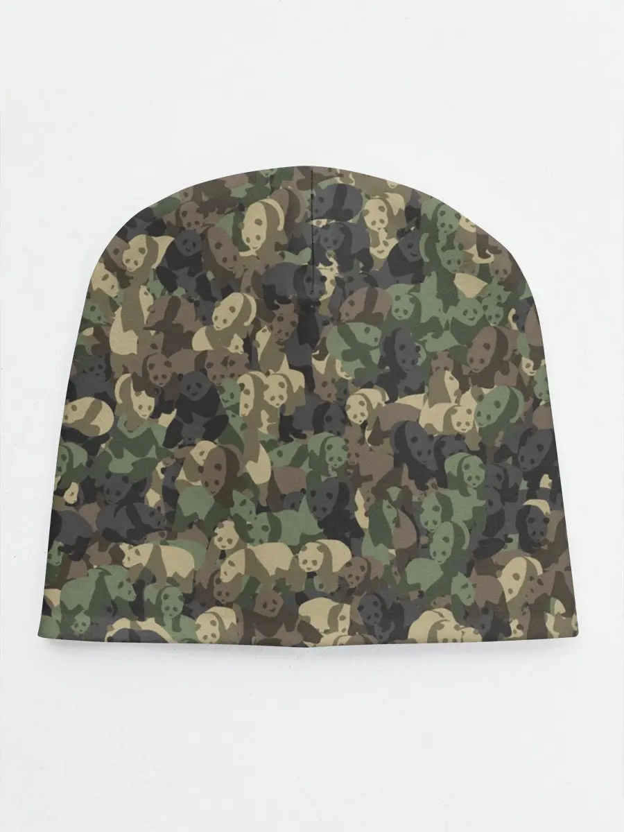 Детская шапка / Камуфляж с пандами