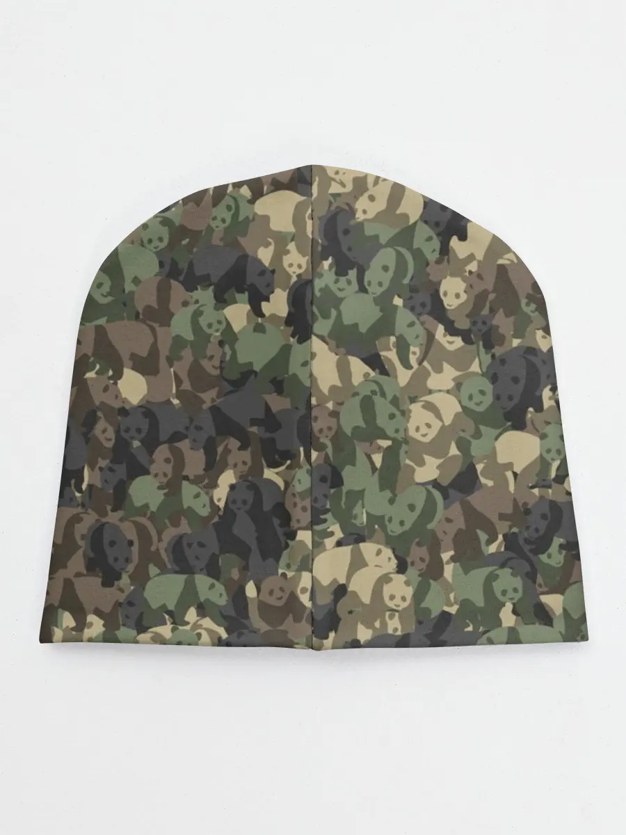 Детская шапка / Камуфляж с пандами