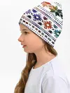 Детская шапка / Снежинки акварель