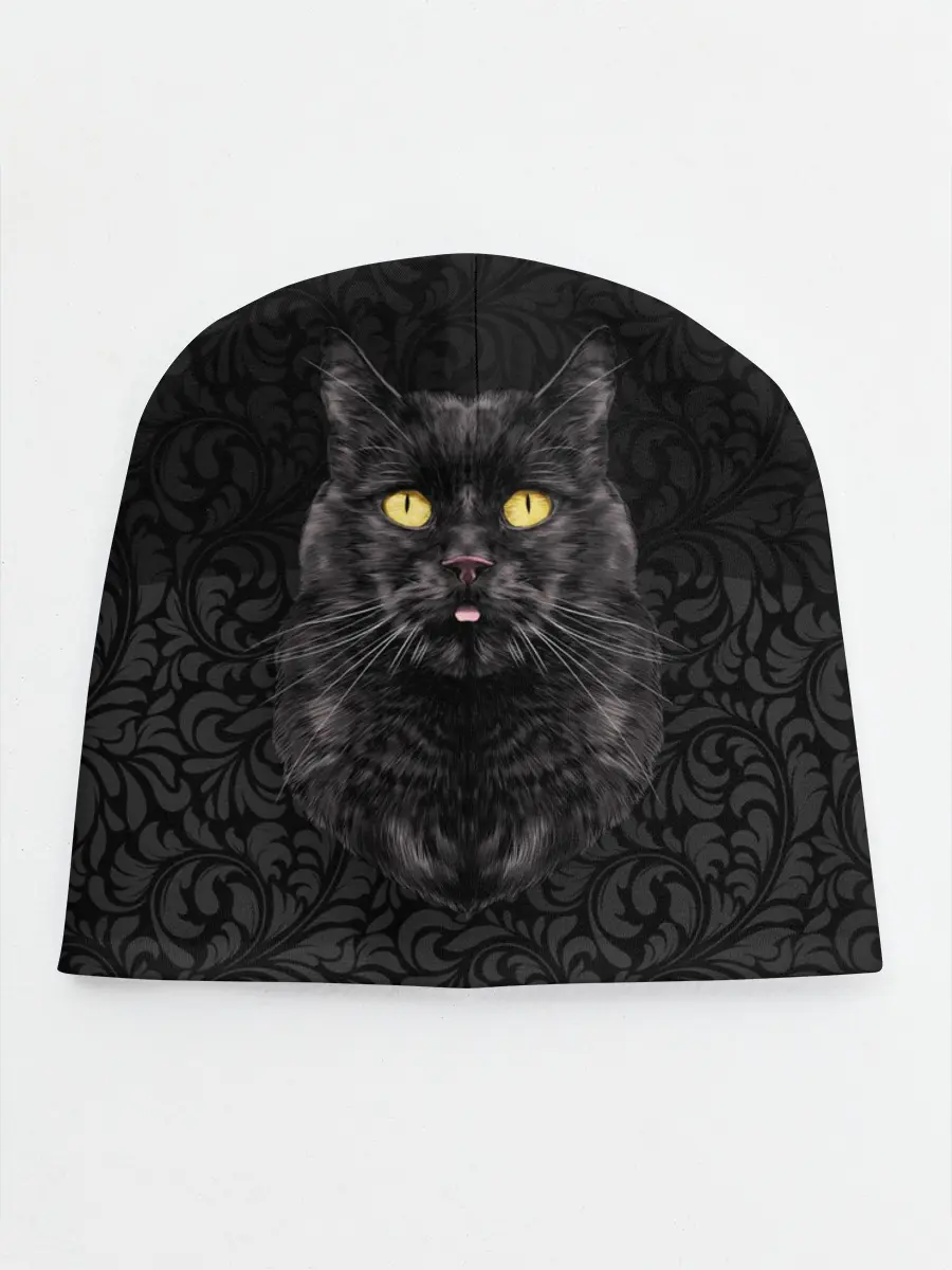 Детская шапка / Чёрный котик