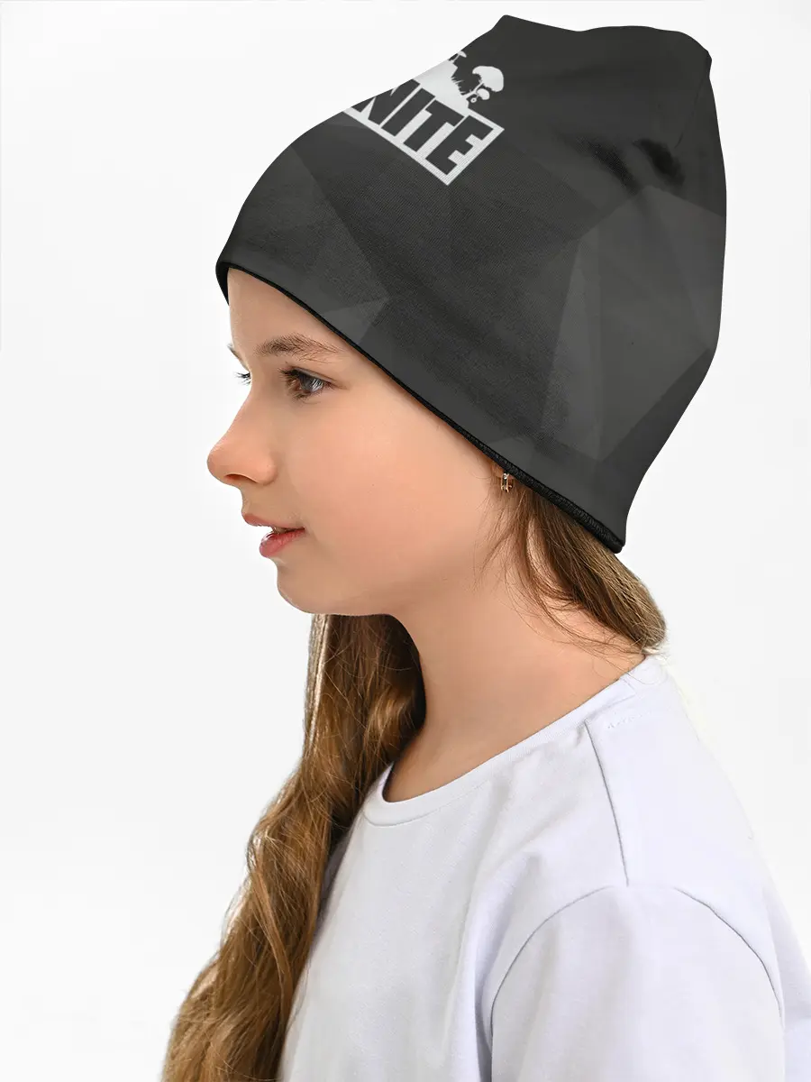 Детская шапка / Fortnite Black Abstract