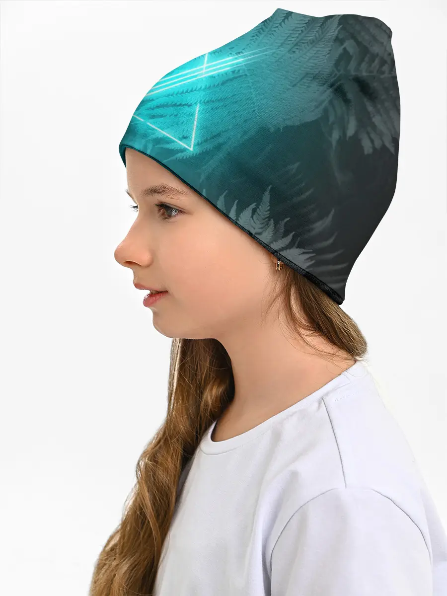 Детская шапка / Neon light blue