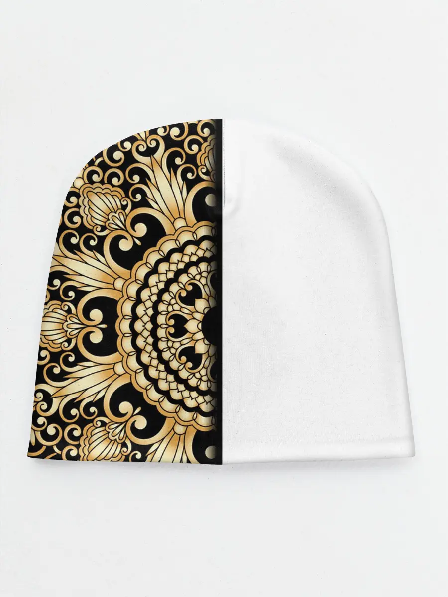 Детская шапка / Белое на черном