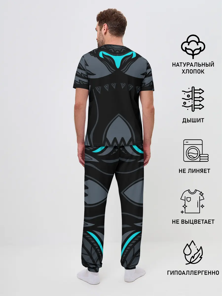 Мужская пижама с брюками / Рисунок тигр