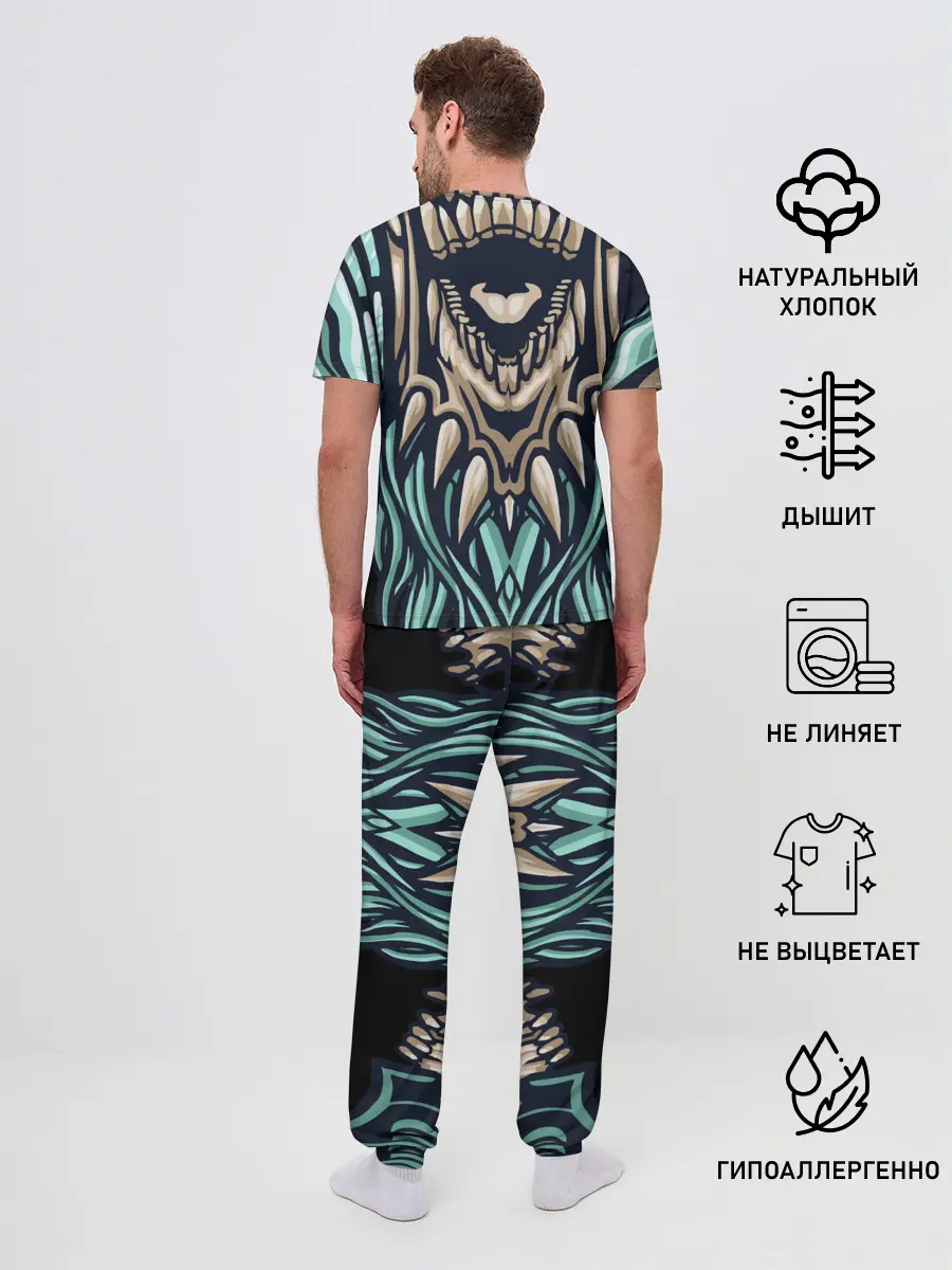 Мужская пижама с брюками / Древний зомби
