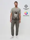 Мужская пижама с брюками / Сиамский кот голубые глаза