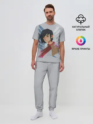 Мужская пижама с брюками / Logo and Mikasa