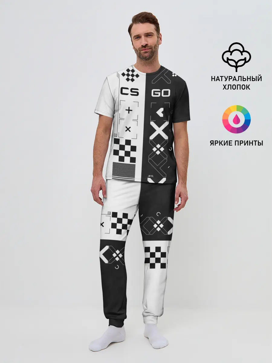 Мужская пижама с брюками / Printstream | Поток информации