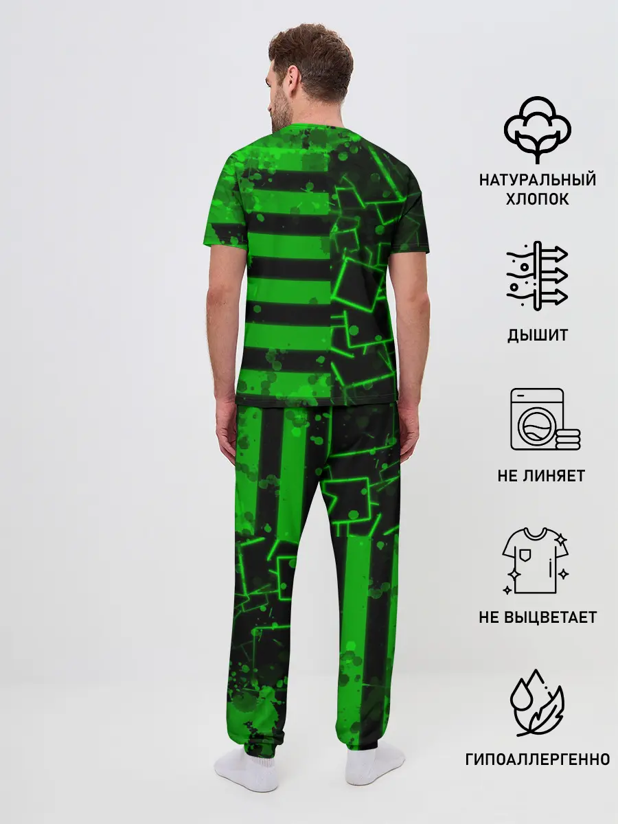 Мужская пижама с брюками / Minecraft / Майнкрафт