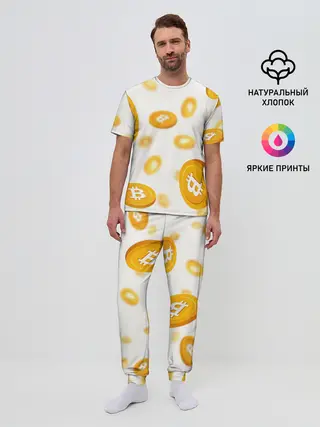 Мужская пижама с брюками / BITCOIN КРИПТОВАЛЮТА | CRYPTOCURRENCIES