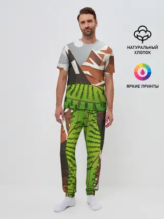 Мужская пижама с брюками / Горы