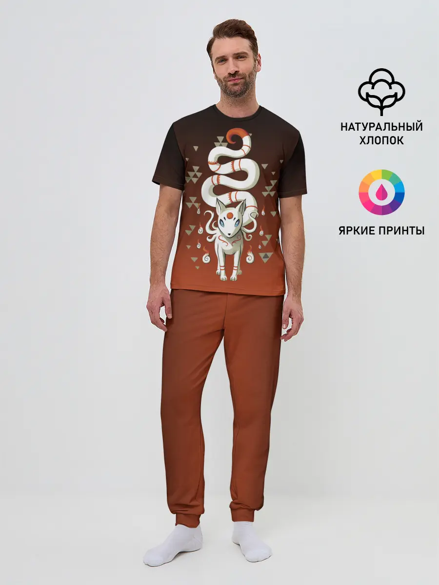 Мужская пижама с брюками / Длиннохвостая лисица Инари
